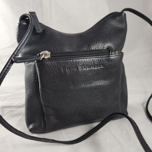 Stone Mountain Black Leather Mini Shoulderbag Purse Crossbody